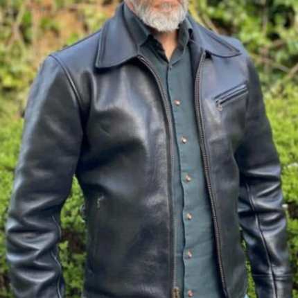 Handmade Men Black Fashion leather Jacket, Moto Biker Style Jacket For Men