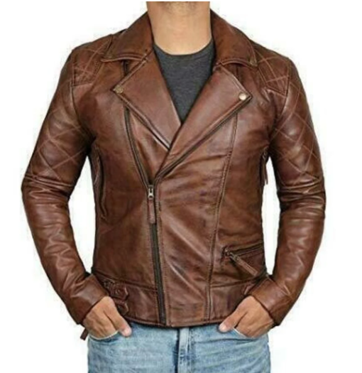 Handmade New Men’s Brown Vintage Leather Jacket, Biker Jacket For Men