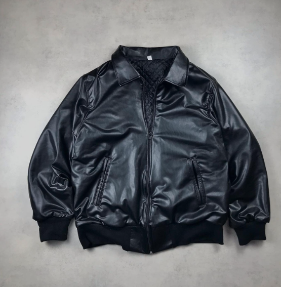 Handmade Leather Black Zipper Party Wear Jacket, Fashion Jacket, Biker Jackets