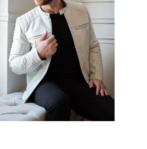 Handmade New White Leather Motorcycle Jacket, Fashion Jacket, Biker Jackets