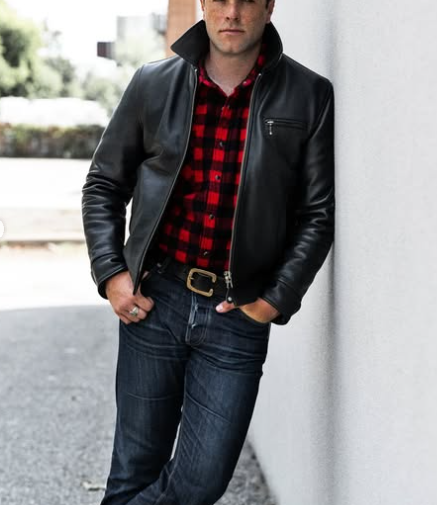 Handmade Men Black Leather Motorcycle Jacket, Fashion Jacket, Biker Jackets