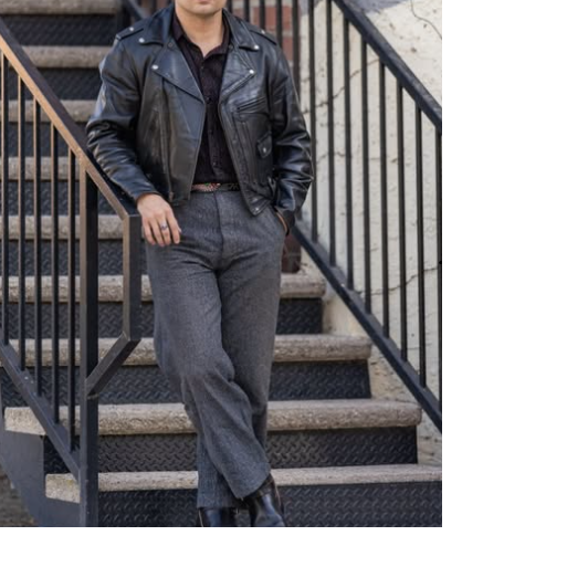 Handmade Black Leather Cargo Motorcycle Jacket, Fashion Jacket, Biker Jackets