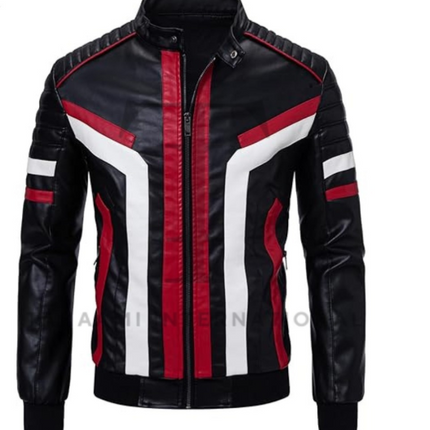Handmade Men Multicolor Fashion Motorcycle Jacket, Fashion Jacket, Biker Jackets