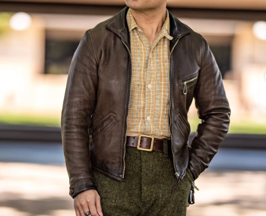 Handmade Men Brown Leather Motorcycle Jacket, Fashion Jacket, Biker Jackets
