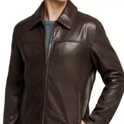 Handmade Men’s White, Black, and Yellow Jacket, Leather Jackets For Men