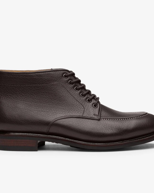 Handmade Chocolate Brown Leather Men Stylish Low Ankle Lace Up Chukka Dress Boot