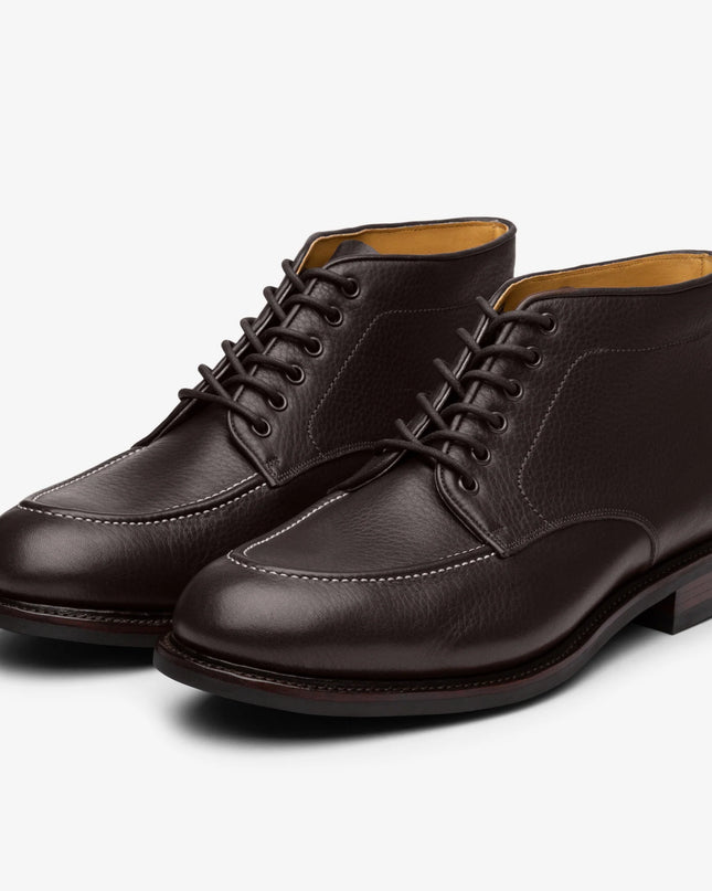 Handmade Chocolate Brown Leather Men Stylish Low Ankle Lace Up Chukka Dress Boot