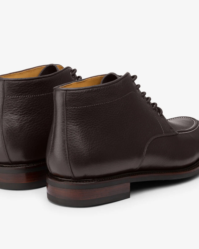 Handmade Chocolate Brown Leather Men Stylish Low Ankle Lace Up Chukka Dress Boot