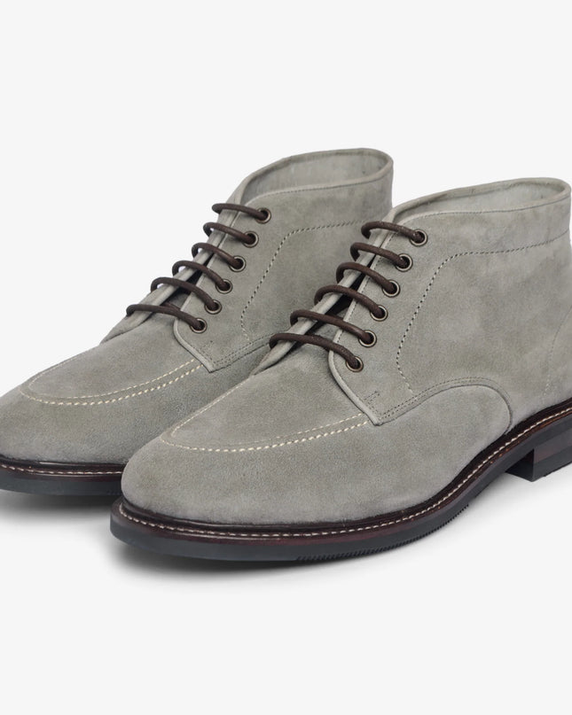 Handmade Men Suede Stylish Gray Low Ankle Lace Up Chukka Dress Boot