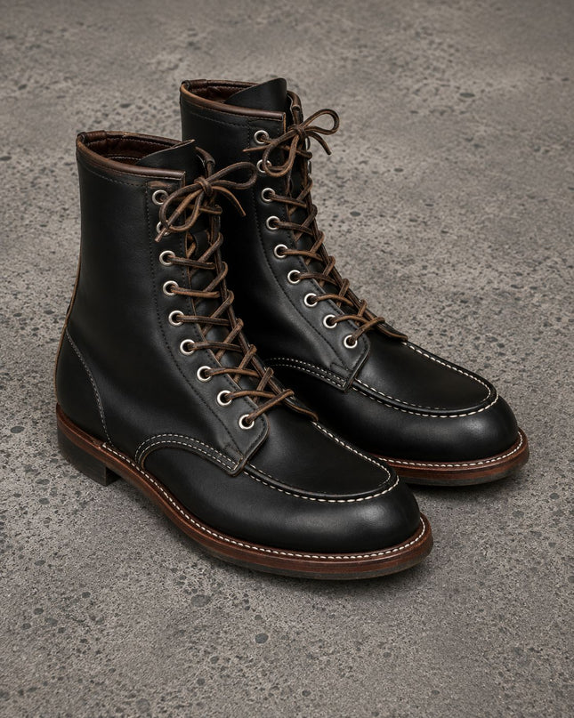 Handmade men black leather high ankle lace up biker boot, Cowboy boot for mens