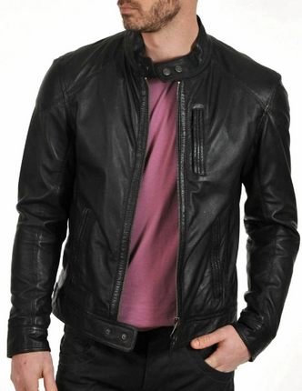 Handmade New Men’s Black Jacket, Moto Stylish Leather Jacket For Men
