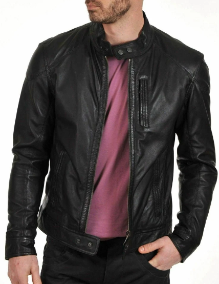 Handmade New Men’s Black Jacket, Moto Stylish Leather Jacket For Men