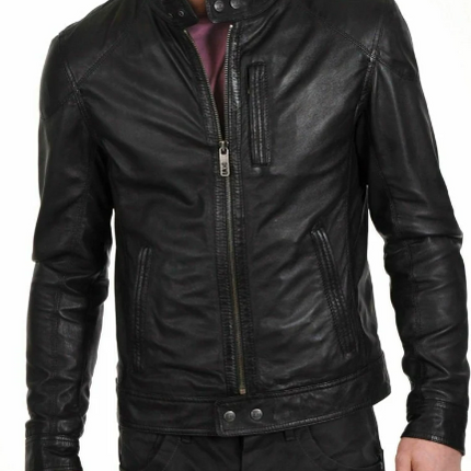 Handmade New Men’s Black Jacket, Moto Stylish Leather Jacket For Men