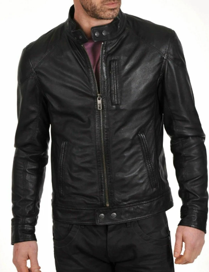 Handmade New Men’s Black Jacket, Moto Stylish Leather Jacket For Men