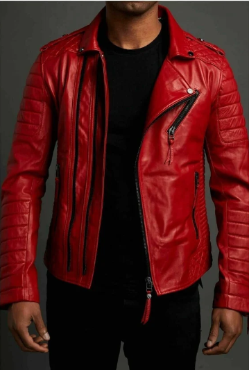 Handmade New Men’s Red Jacket Motorcycle Biker Jacket For Men