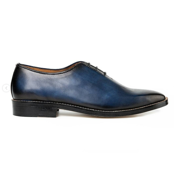 Handmade New Blue Men Leather Lace Up Dress Shoes, Party Shoes
