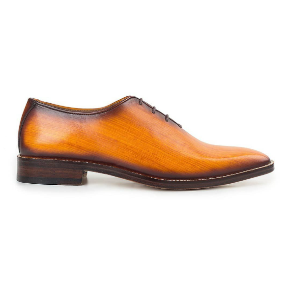 Handmade New Shaded Tan Men Leather Lace Up Dress Shoes, Party Shoes