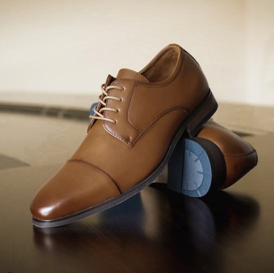 Handmade Men Brown Leather Derby Lace Up Dress Shoe, Party Shoes, Wedding Shoe