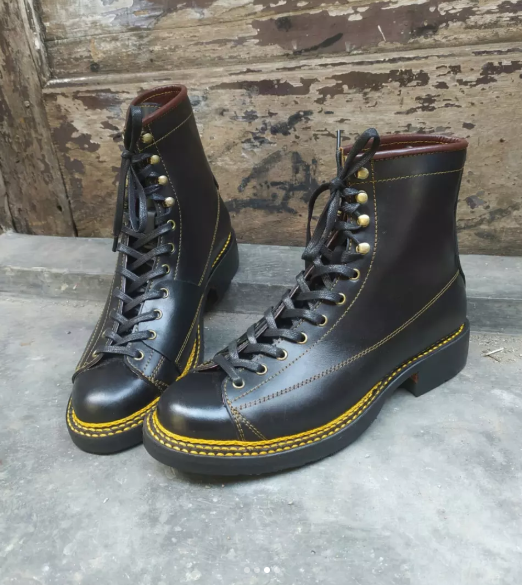 Handmade Men Black Stylish High Ankle Lace Up Leather Business Boot, Dress Boot