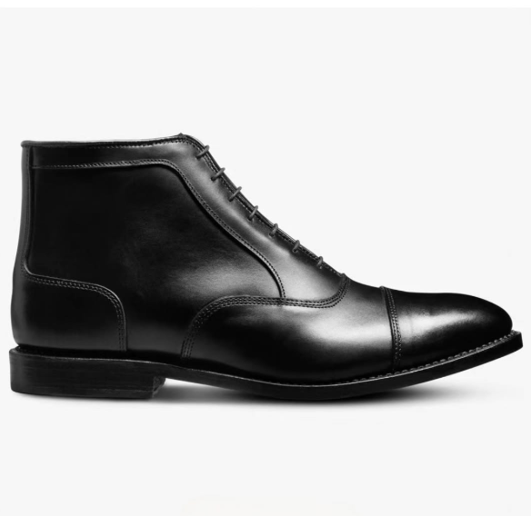 Handmade Men Stylish Low Ankle Black Lace Up Leather Business Boot, Dress Boot