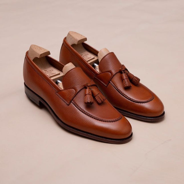 Handmade New Moccasins Brown Formal Men Slip On Business Shoes, Wedding Shoes