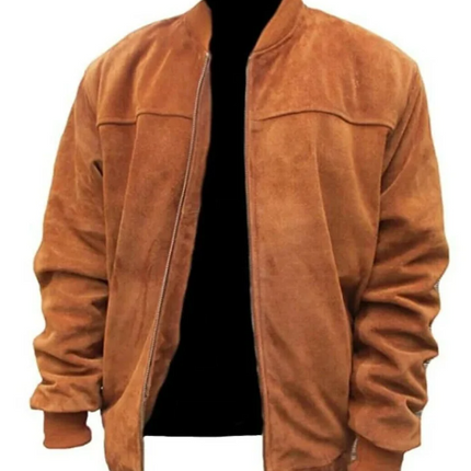 Handmade Men’s Brown Suede Leather Jacket, Moto Fashion Jacket For Men
