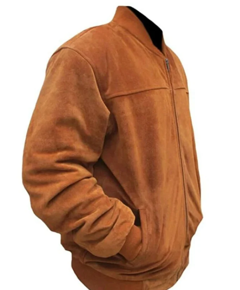 Handmade Men’s Brown Suede Leather Jacket, Moto Fashion Jacket For Men