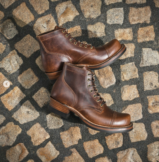 Handmade Men Dark Burnished Brown Leather Ankle Lace Up Hiking Boot, Biker Boot
