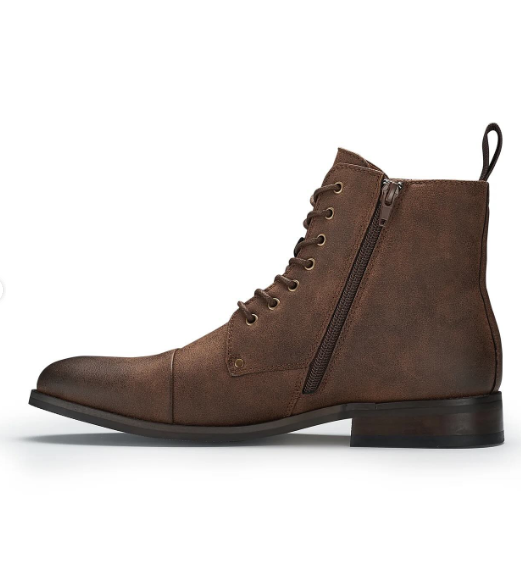 Handmade Men Ankle Lace Up Dark Brown Hiking Boot, Biker Boot, Traveling Boots