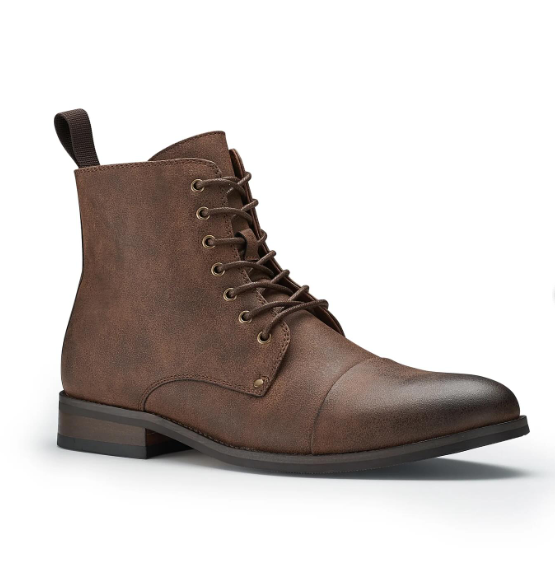 Handmade Men Ankle Lace Up Dark Brown Hiking Boot, Biker Boot, Traveling Boots