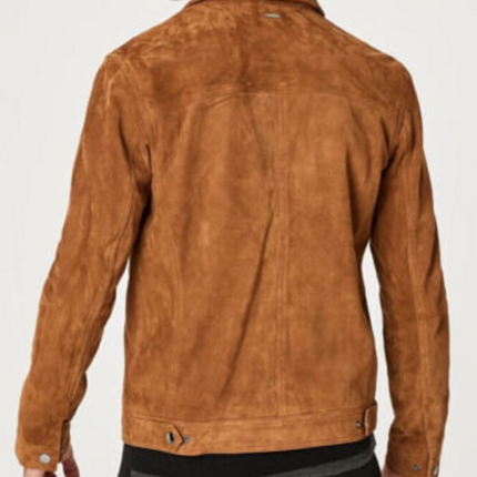 Handmade Men Brown Jacket, Suede Western Dress Jacket For Men