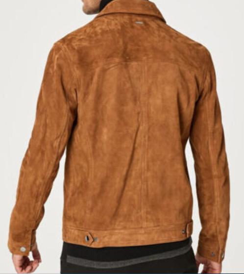 Handmade Men Brown Jacket, Suede Western Dress Jacket For Men