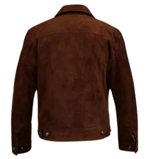 Handmade Men Brown Suede Jacket, Cargo Pocket Jackets With Buttons Jacket For Men
