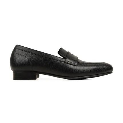 Handmade Men Black Leather Moccasins Dress Shoes, Formal Slip Ons Office Shoes