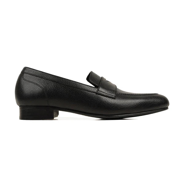 Handmade Men Black Leather Moccasins Dress Shoes, Formal Slip Ons Office Shoes