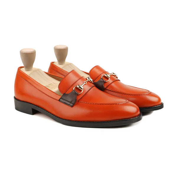 Handmade Men Tan Leather Moccasins Dress Shoes, Formal Slip Ons Office Shoes