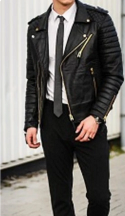 Handmade Men Black Motorcycle Leather Jacket, Biker Fashion Jacket For Men