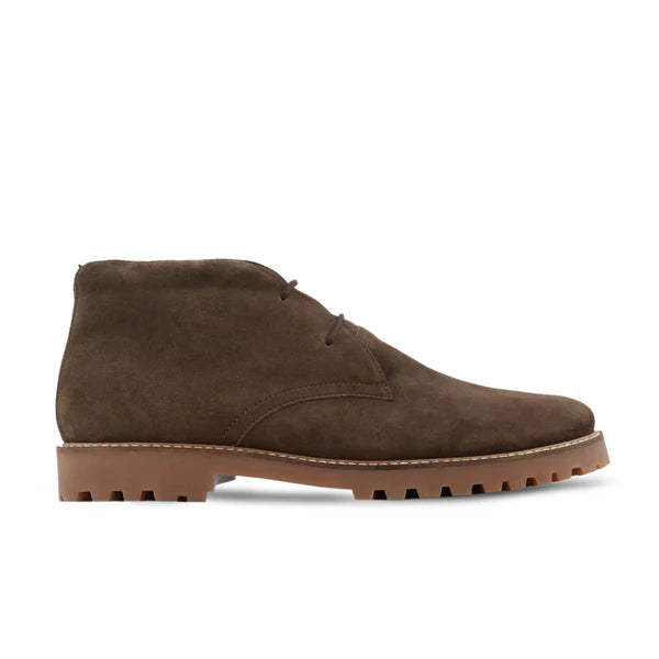 Handmade Men Brown Low Ankle Suede Lace Up Party Boot, Hiking Boots For Mens