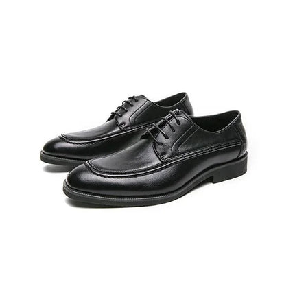 Handmade Men Classic Black Leather Derby Lace Up Dress Shoes, Office Shoes