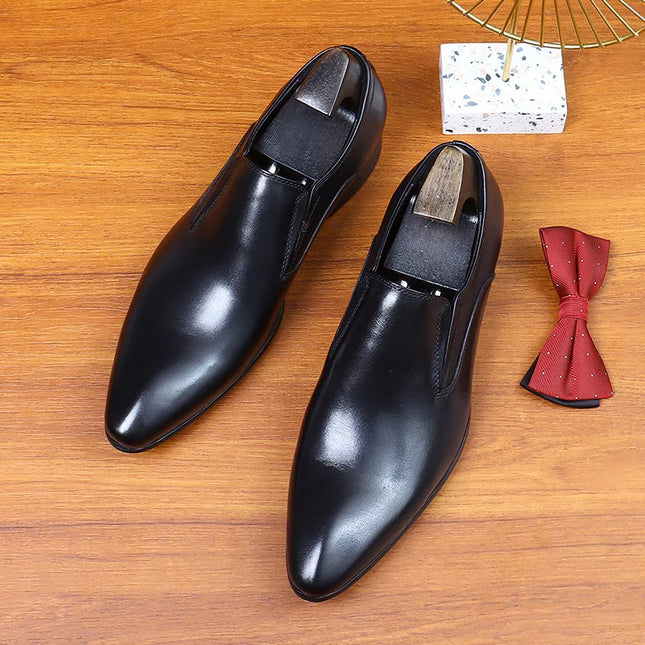 Handmade Men Black Moccasins Party Wear Shoes, Slip Ons Dress Shoes, Office Wear