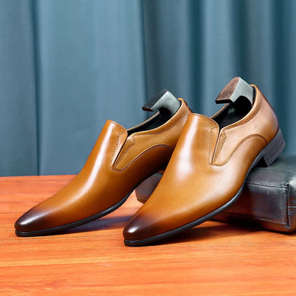 Handmade Men Shaded Tan Moccasins Party Wear Shoes, Slip Ons Dress Shoes