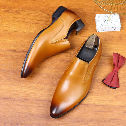 Handmade Men Shaded Tan Moccasins Party Wear Shoes, Slip Ons Dress Shoes
