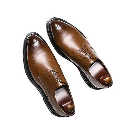 Handmade Men Shaded Tan Derby Brogue Leather Lace Up Dress Shoes, Office Shoes