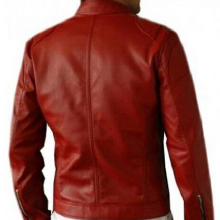 Handmade New Men’s Red Jacket, Moto Fashion Jacket For Men