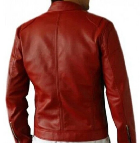 Handmade New Men’s Red Jacket, Moto Fashion Jacket For Men