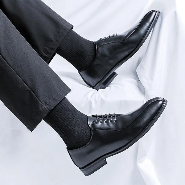 Handmade Men Lace Up Leather Black Dress Shoes, Office Shoes, Wedding Wear