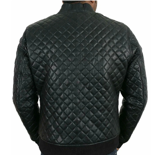 Handmade Men’s Black Leather Jacket, Bomber Biker Jacket For Men