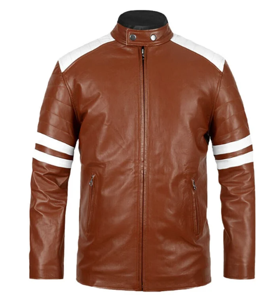 Handmade New Men’s Brown Leather Jacket, Casual Biker Jacket