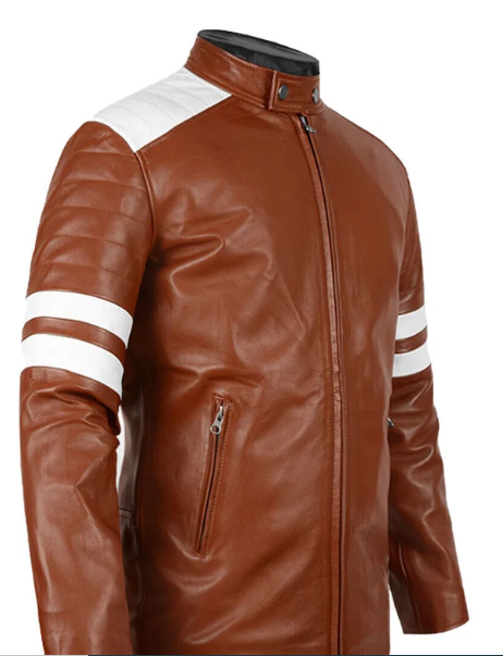 Handmade New Men’s Brown Leather Jacket, Casual Biker Jacket
