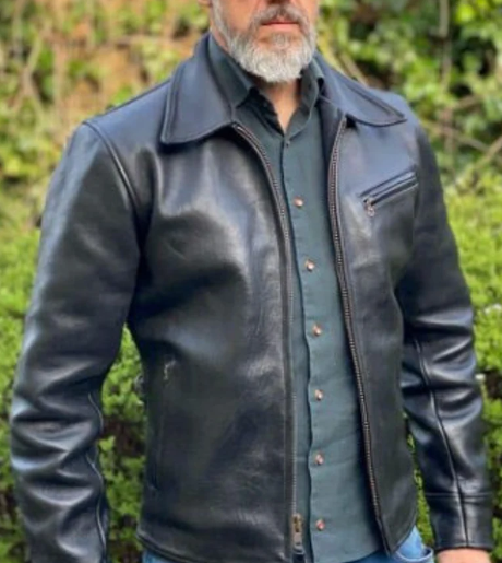 Handmade Men Black Fashion leather Jacket, Moto Biker Style Jacket For Men